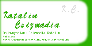 katalin csizmadia business card